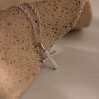 Dainty Diamond Cross Necklace