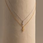 Dainty Diamond Cross Necklace