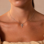 Marquise Opal Cross Necklace