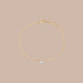14K Gold Floating Diamond Pendant Bracelet