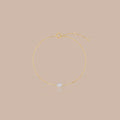 Solid Gold Moonstone & Lab-Grown Diamond Bracelet