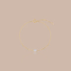 Solid Gold Moonstone & Lab-Grown Diamond Bracelet