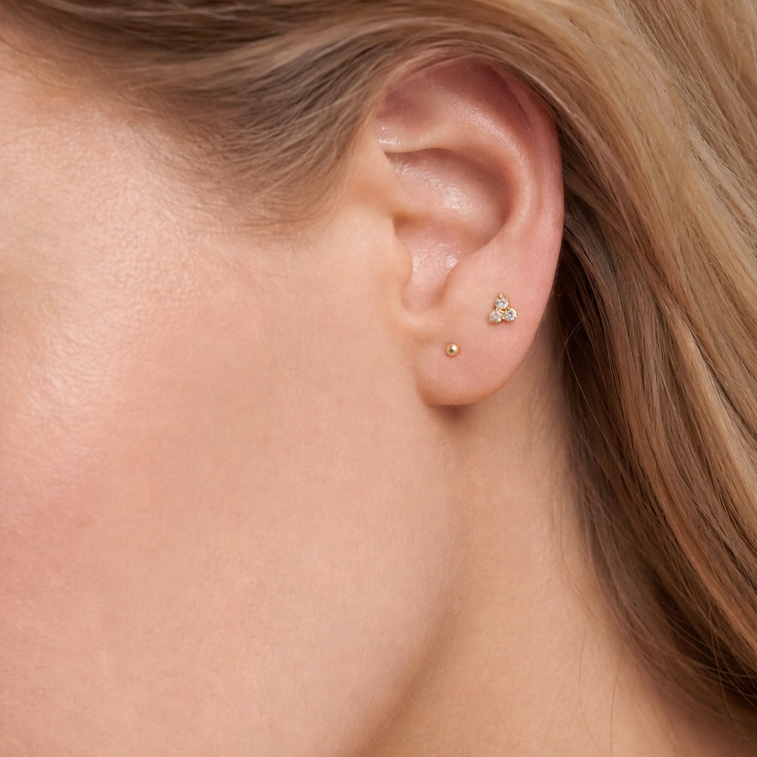 Solid Gold Essential Ball Stud Earrings