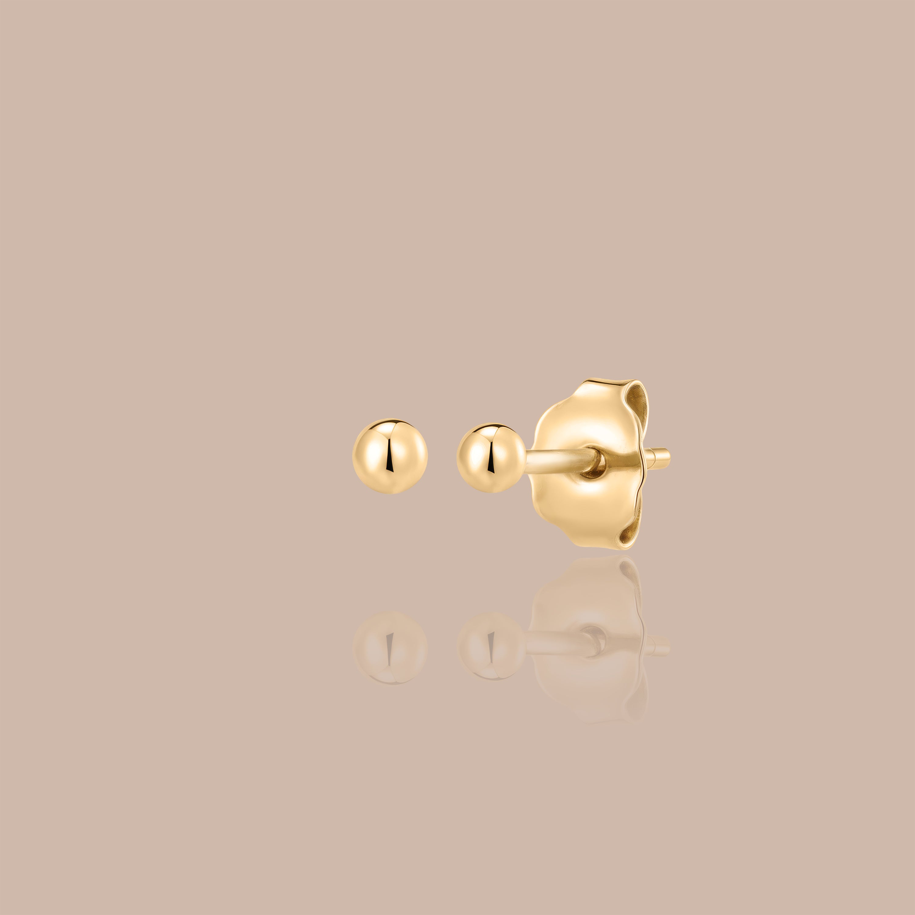 Solid Gold Essential Ball Stud Earrings