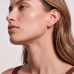 Solid Gold Lab-Grown Diamond Twisted Hoop Earrings