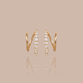 Solid Gold Lab-Grown Diamond Twisted Hoop Earrings