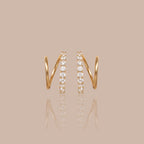 Solid Gold Lab-Grown Diamond Twisted Hoop Earrings
