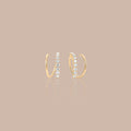 Solid Gold Lab-Grown Diamond Twisted Hoop Earrings