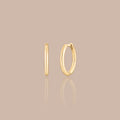 Solid Gold Rounded Signature Huggies