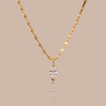Solid Gold Marquise Lab-Grown Diamond Solitaire Necklace