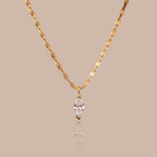 Solid Gold Marquise Lab-Grown Diamond Solitaire Necklace