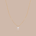 Solid Gold Lab-Grown Round Brilliant Diamond Solitaire Necklace