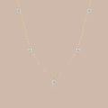 Solid Gold Floating Drop Lab-Grown Diamond Necklace