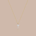 Solid Gold Heart Lab-Grown Diamond Pendant Necklace