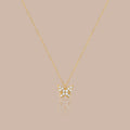 Solid Gold Mini Lab-Grown Diamond Butterfly Pendant Necklace