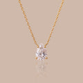 Solid Gold Pear-Cut Lab-Grown Diamond Solitaire Necklace
