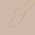 Solid Gold Modern Fine Cable Necklace