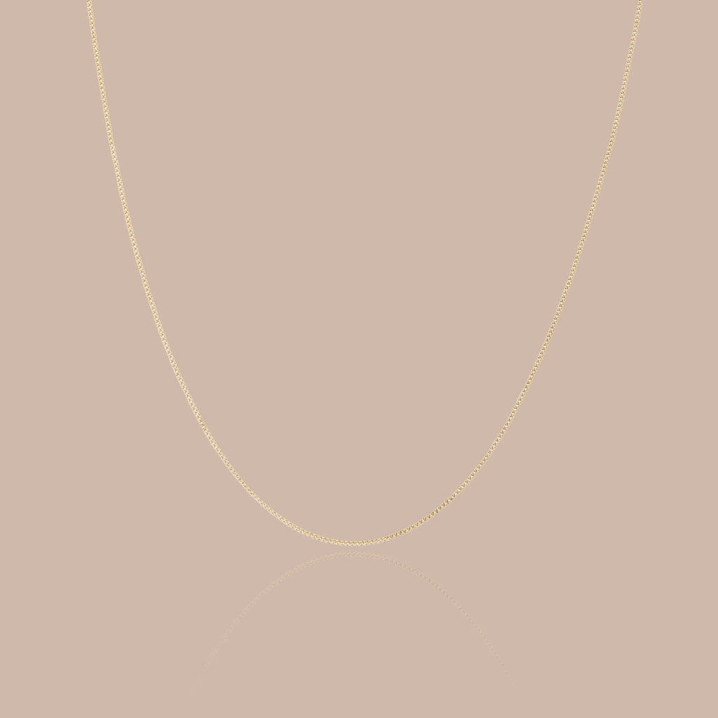Solid Gold Modern Fine Cable Necklace