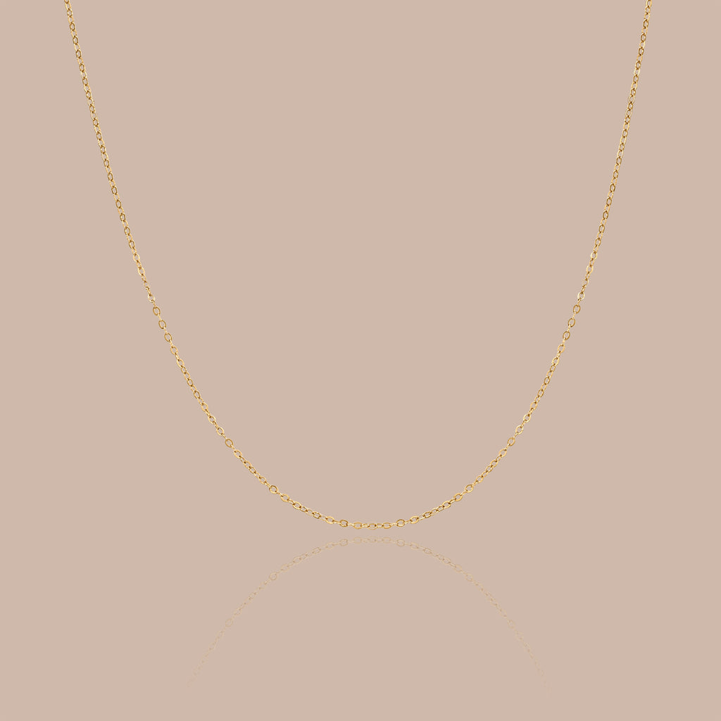 Solid Gold Layering Chain Necklace