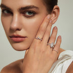 Solid Gold Lab-Grown Diamond Bypass Open Ring