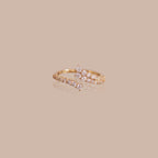 Solid Gold Lab-Grown Diamond Bypass Open Ring