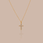 Dainty Diamond Cross Necklace