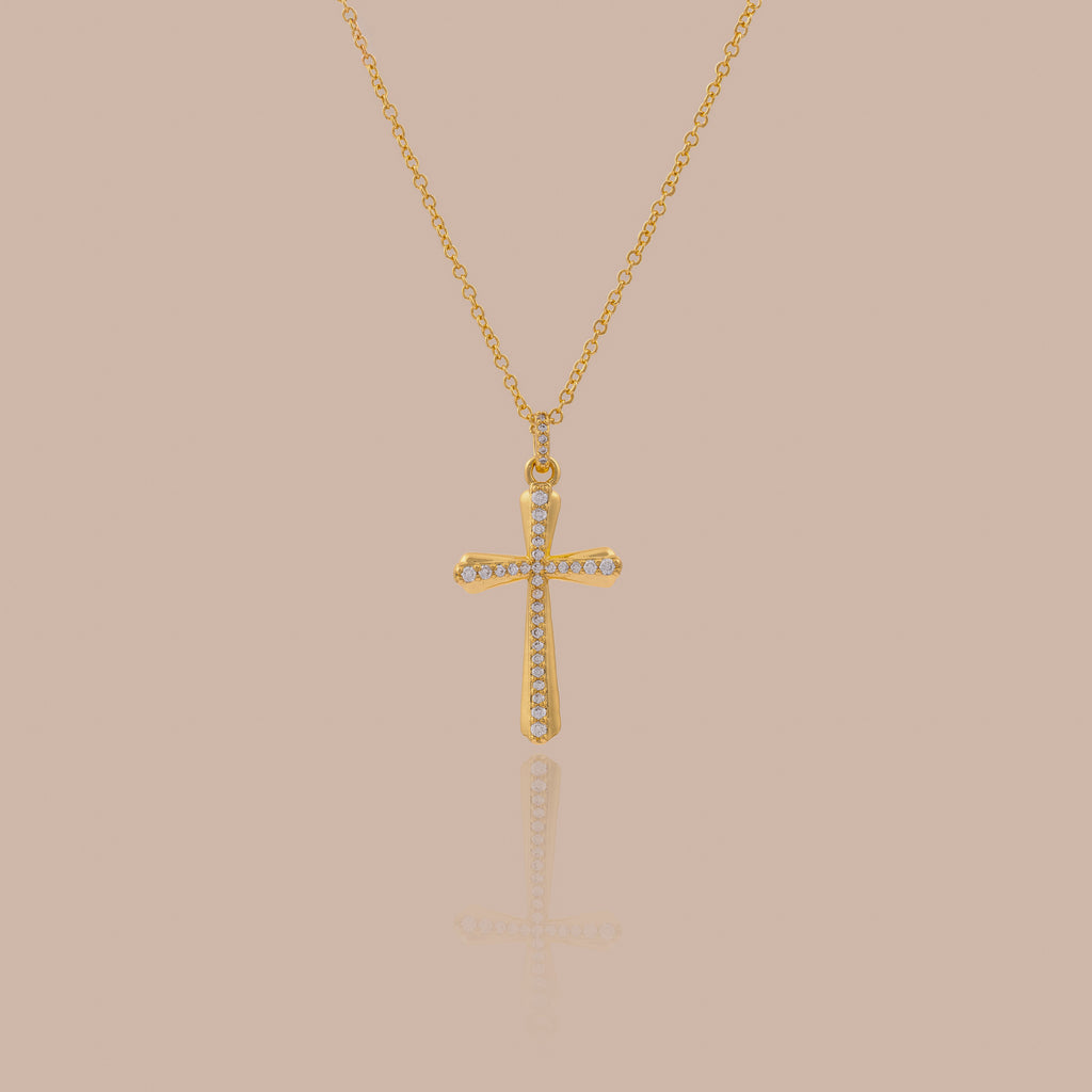 Solace Pave Cross Necklace