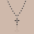 Midnight Cross Necklace in Silver