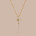Marquise Diamond Cross Necklace