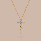 Marquise Diamond Cross Necklace
