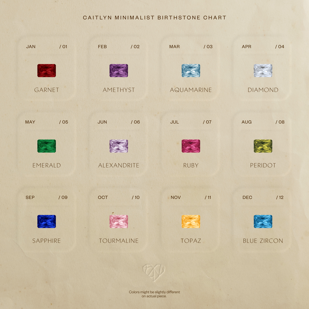 Dainty Baguette Birthstone Bracelet