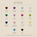 A 12-month birthstone chart with colored heart gems and a black onyx heart inspires the Toi et Moi Interlocking Name Ring in Rose Gold—perfect for creating your own personalized ring.