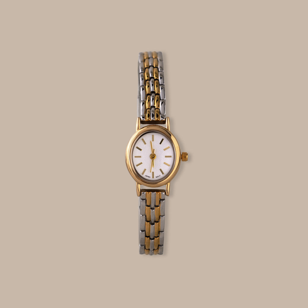 Balance Oval Link Timepiece in Mixed Metal