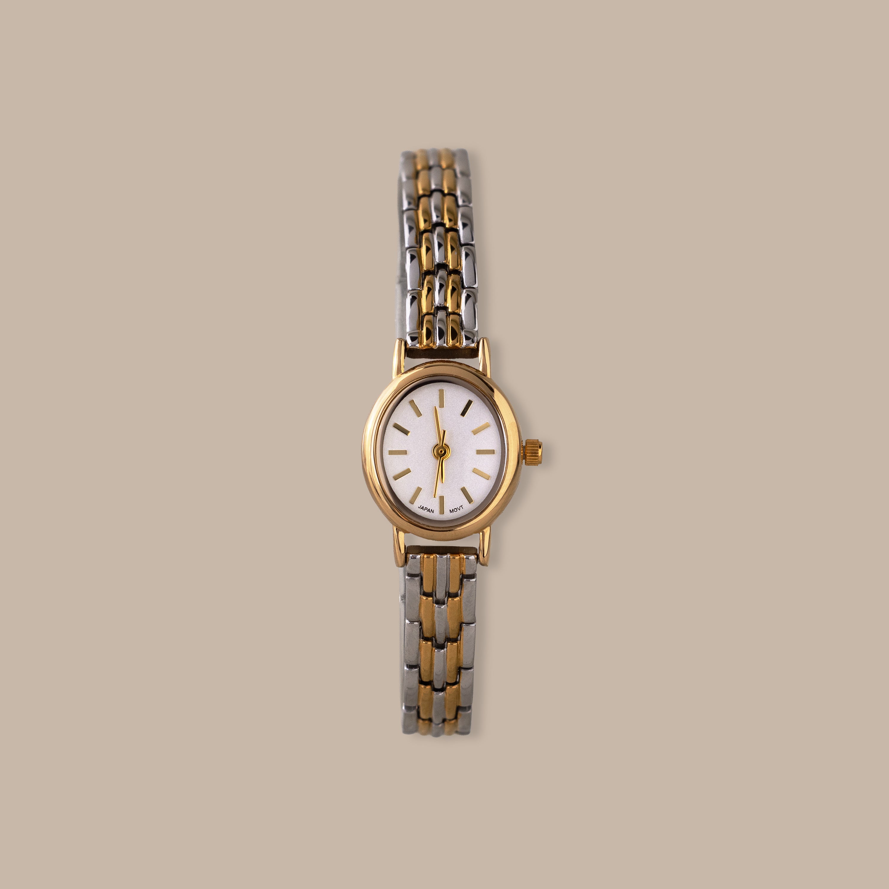 Balance Oval Link Timepiece in Mixed Metal
