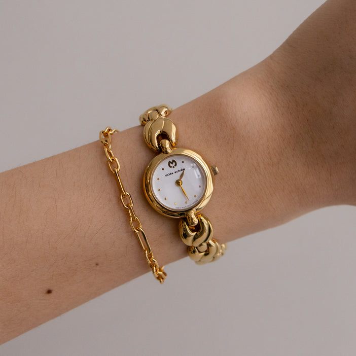 Vintage Mila Schön Round Gold Watch