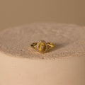 Sunburst Halo Signet Ring