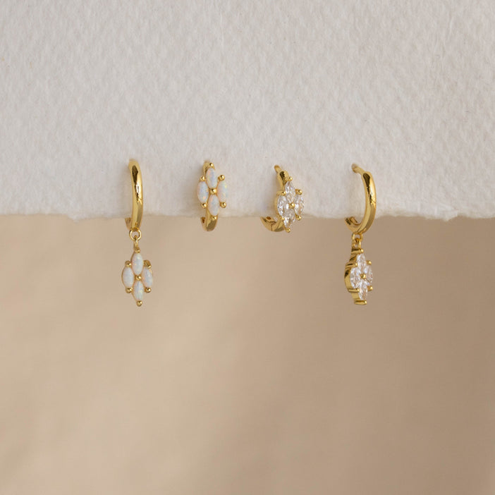 Marquise Cluster Earrings Set