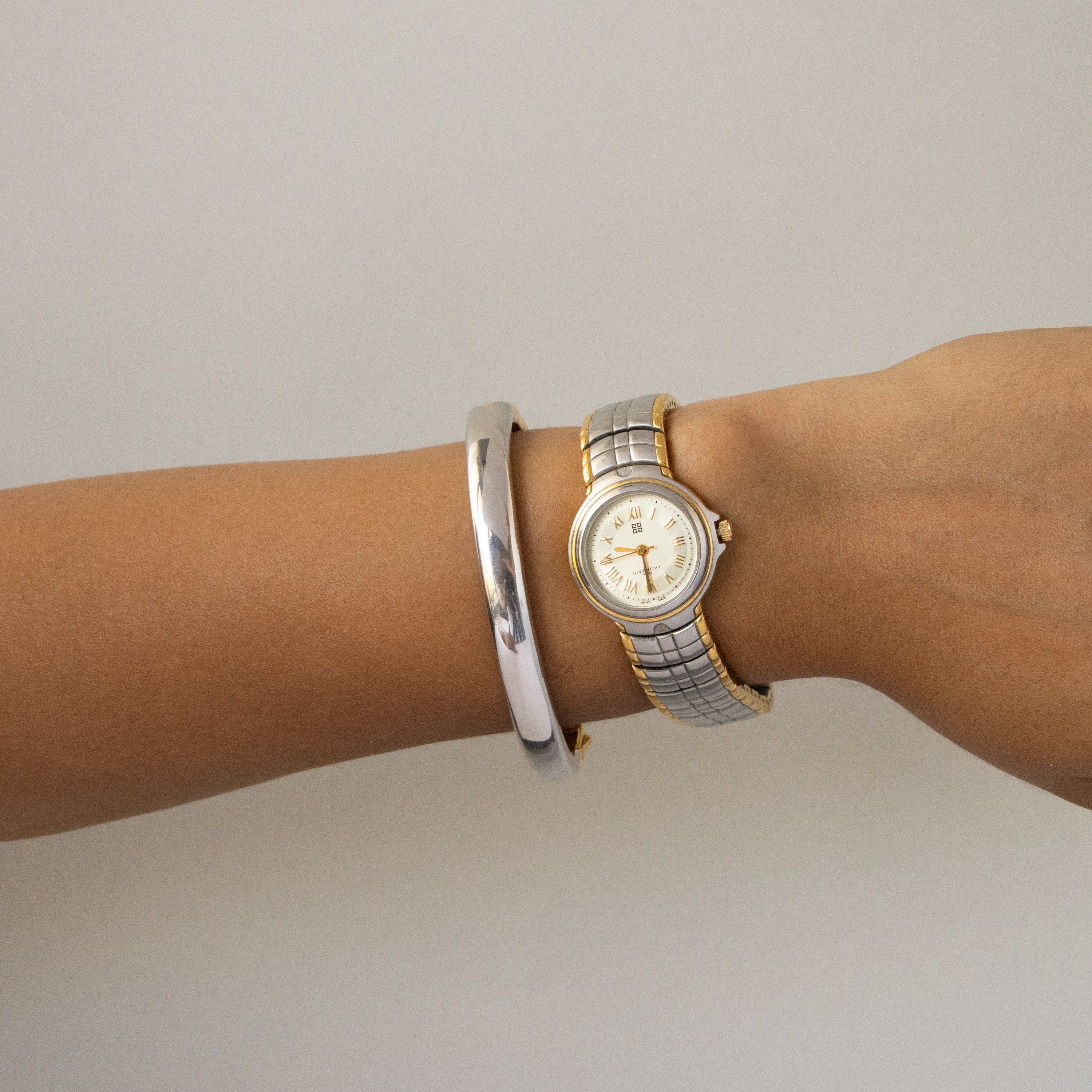 Vintage Givenchy Swiss Roman Two Tone Watch