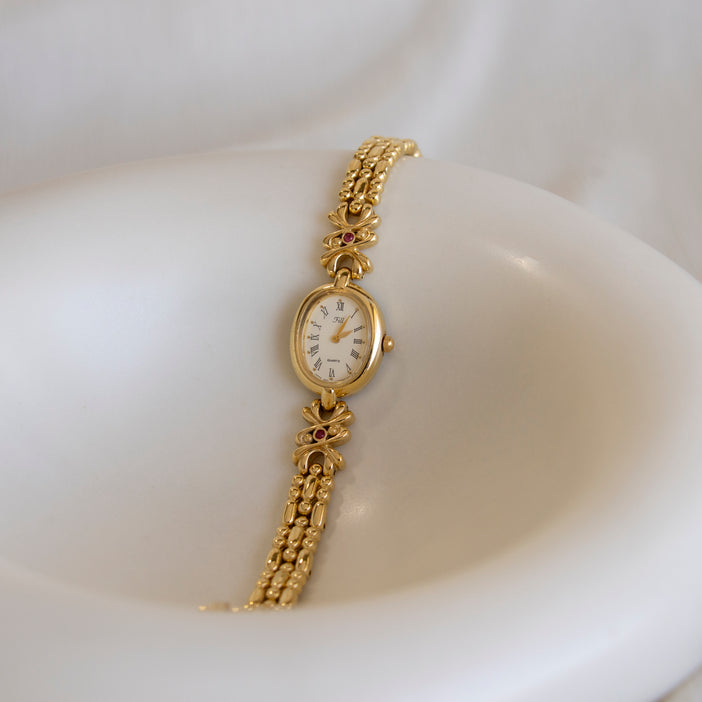 Vintage Vega Oval Gold Watch