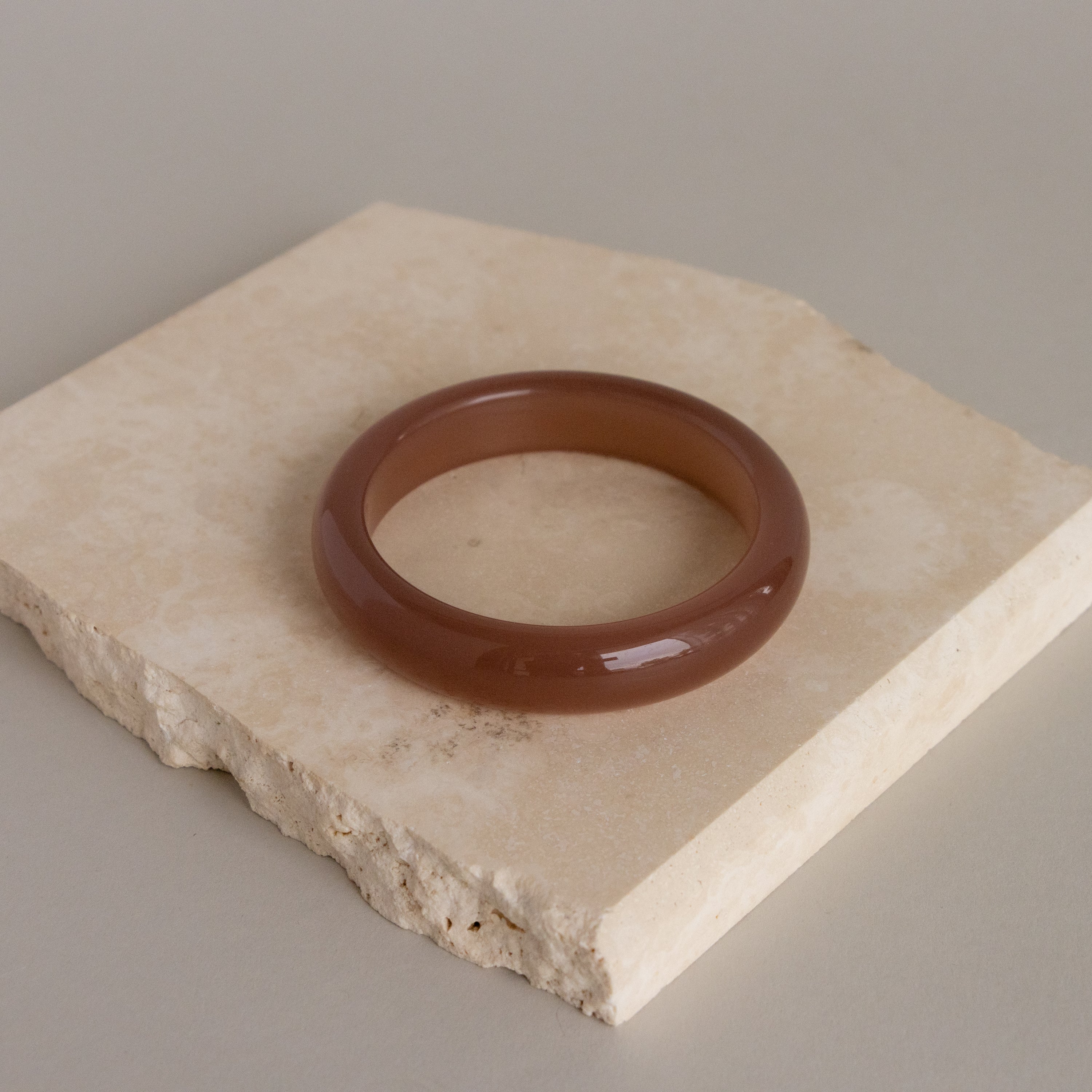 Plum Red Jade Bangle