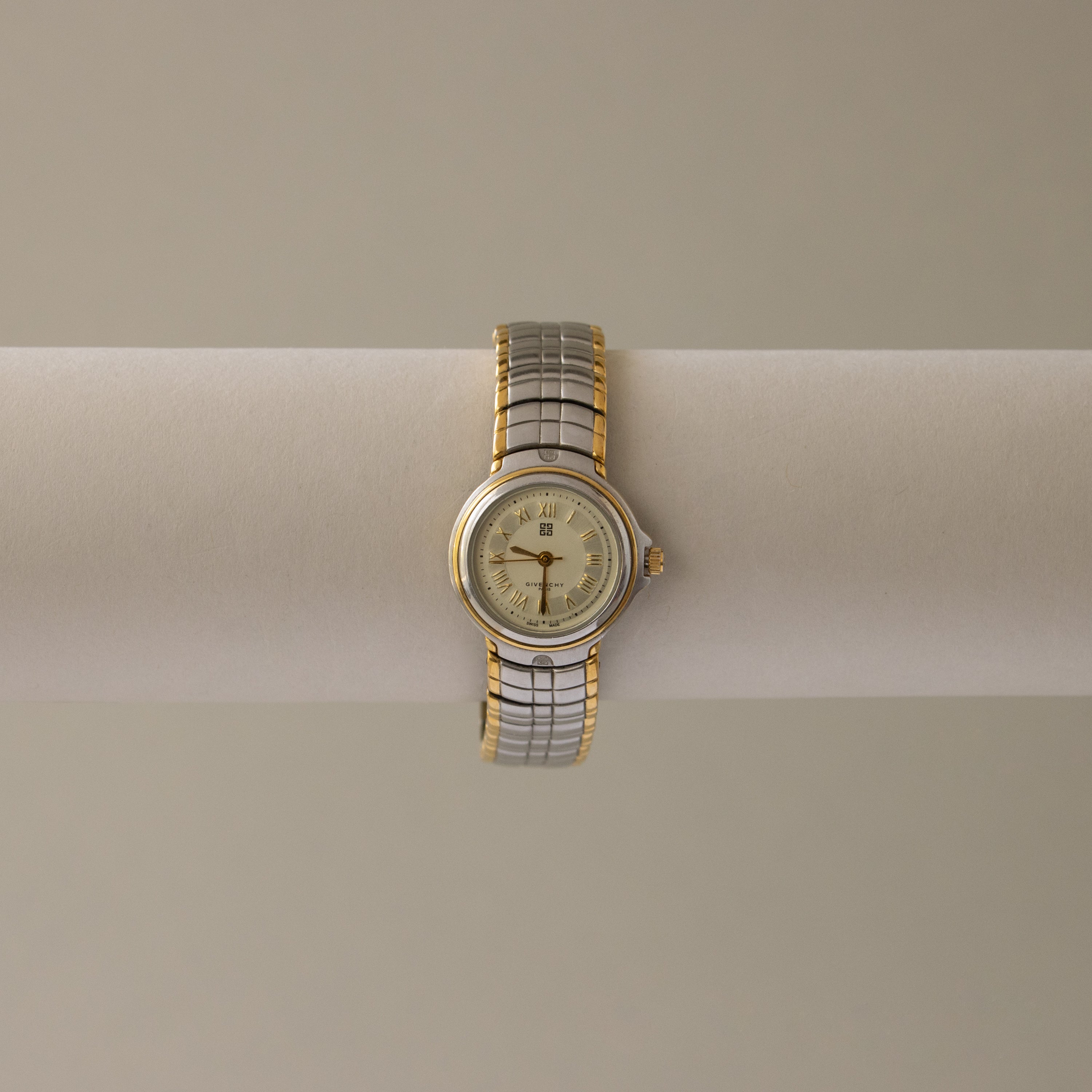Vintage Givenchy Swiss Roman Two Tone Watch