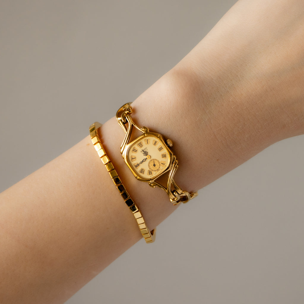 Rare Vintage Seiko Art Deco Gold Watch