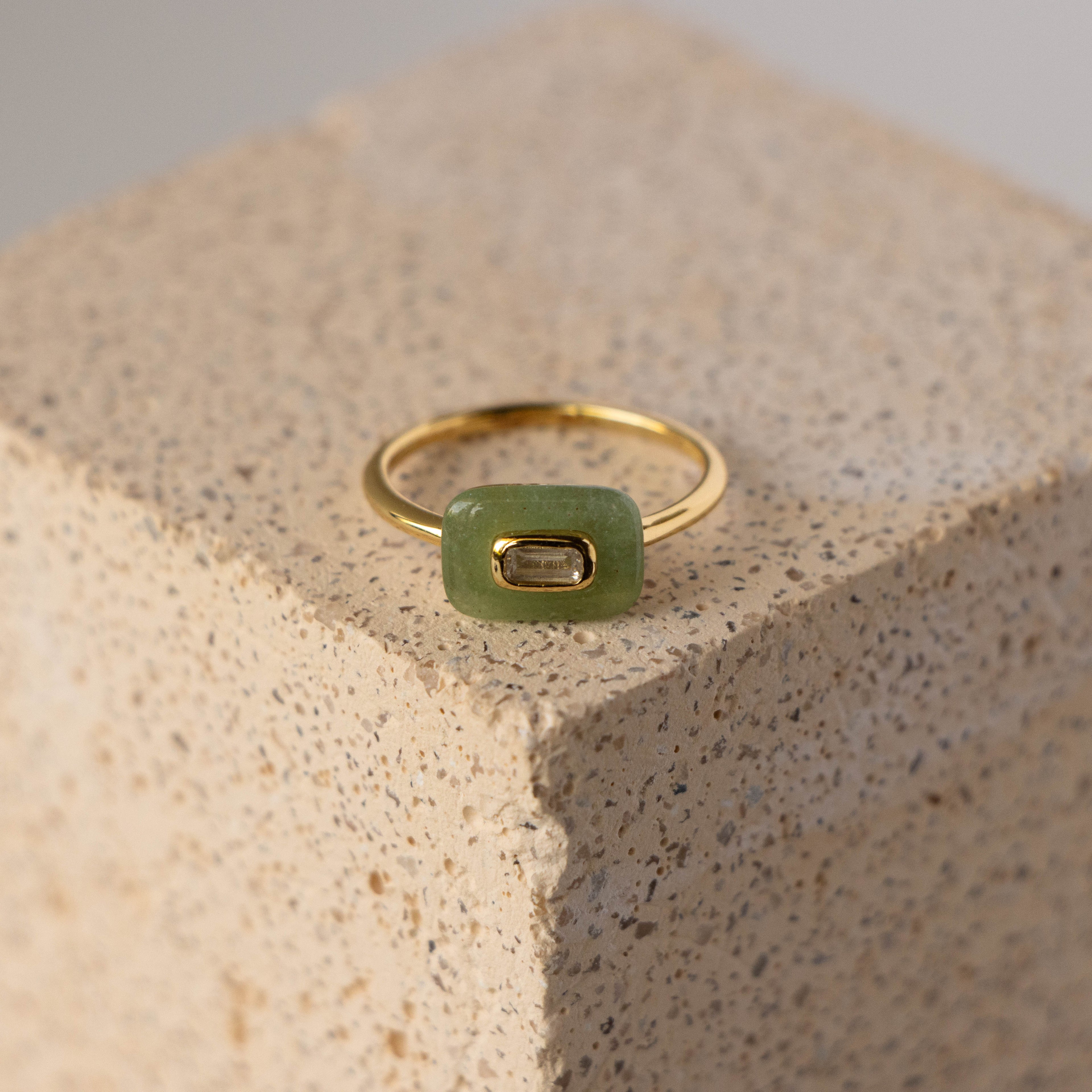 Legacy Jade Baguette Diamond Ring
