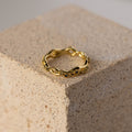 Woven Diamond Sapphire Flower Ring