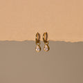 Pear Diamond Dangle Huggies
