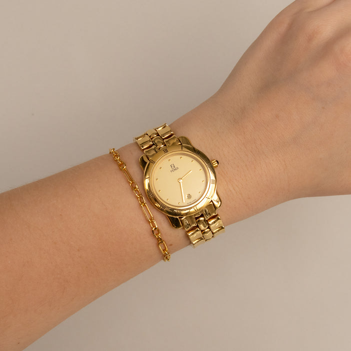 Vintage Fendi Statement Gold Watch