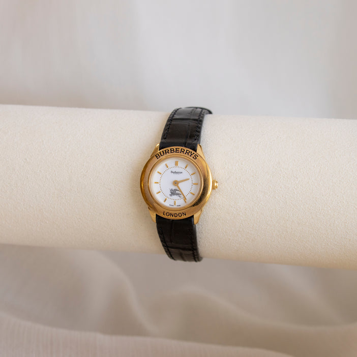 Vintage Burberrys London Swiss Gold Watch