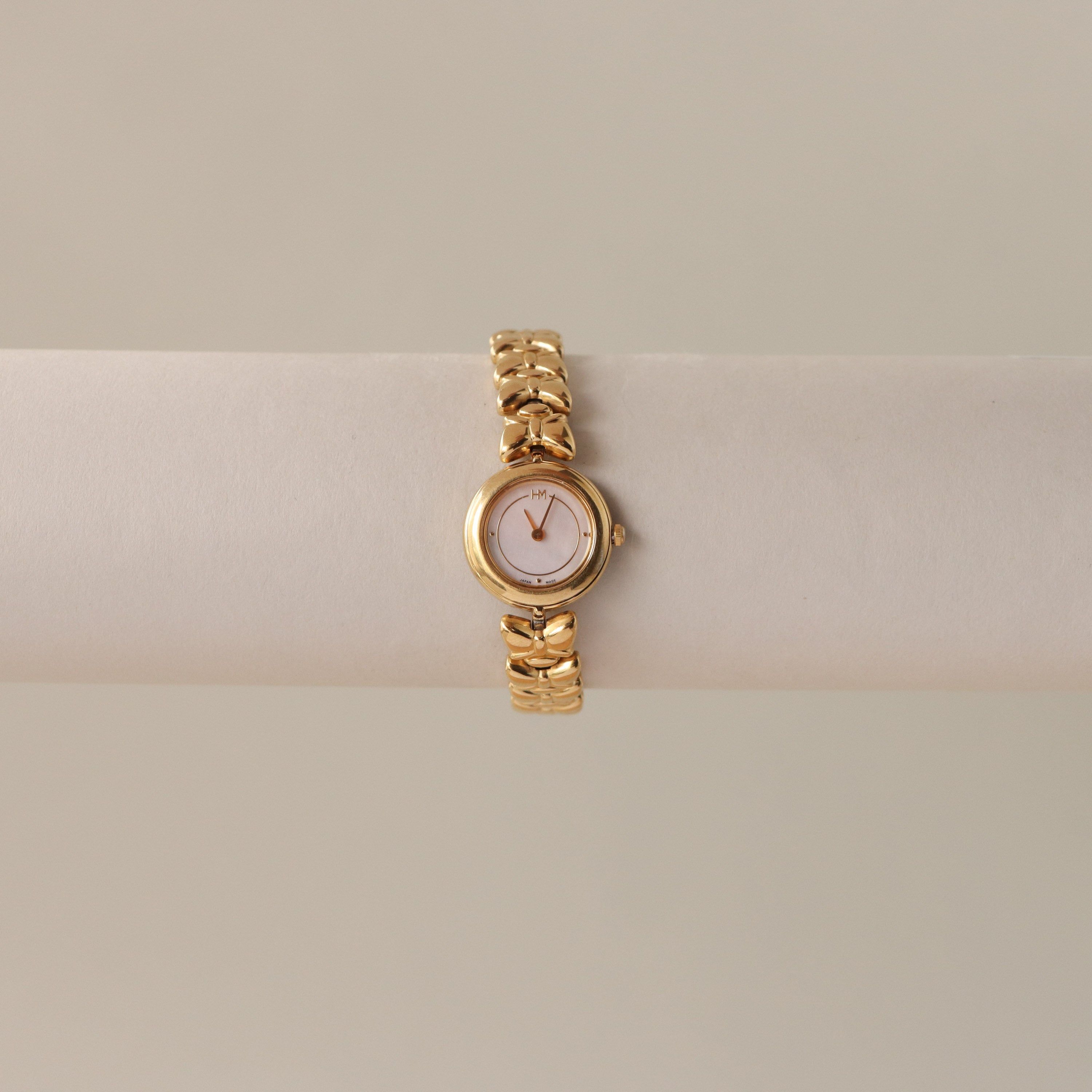 Vintage Hanae Mori Butterfly Gold Watch