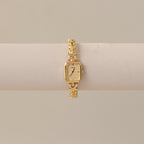 Vintage Aureole Swiss Rectangular Twist Gold Watch