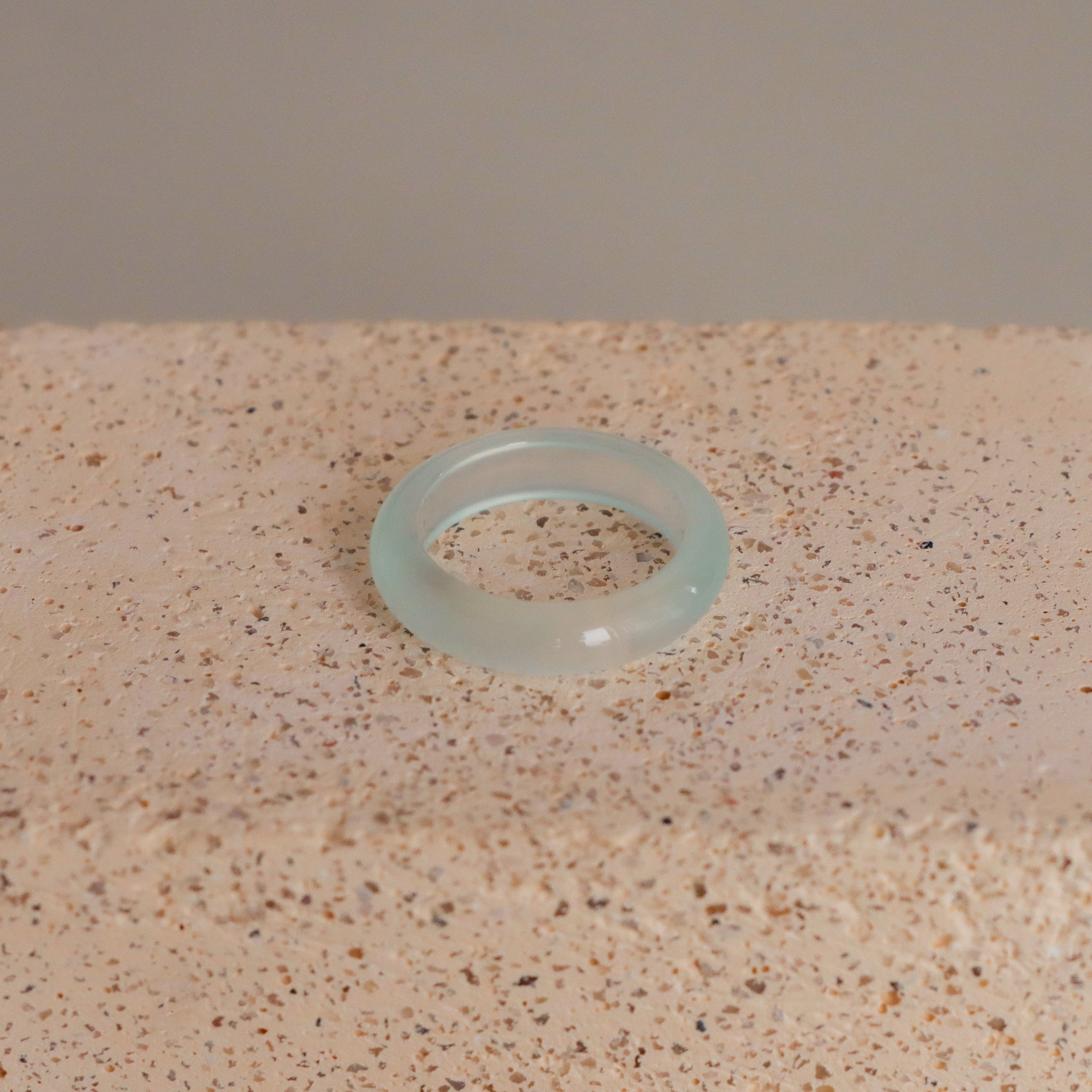 Icy Blue Jade Ring